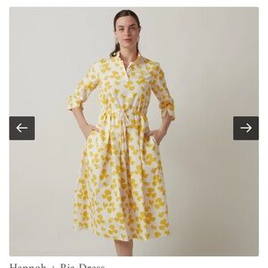 Hannoh Wessel Yellow Floral Midi Dress